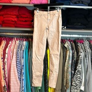 Cache pale pink coated skinny jeans size 0L